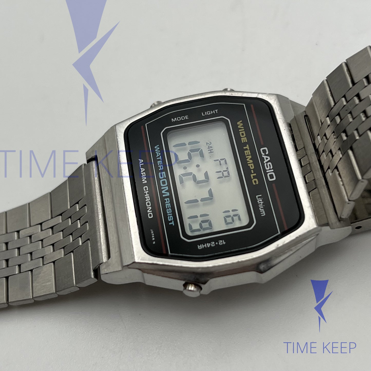 Rare Vintage 1980s Casio Digital Wide Temp LC Watch WW-34