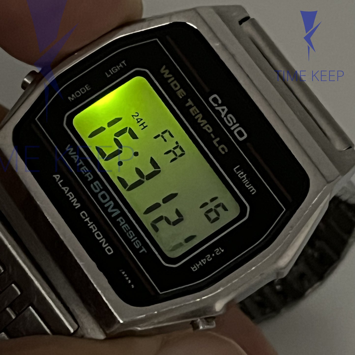 Rare Vintage 1980s Casio Digital Wide Temp LC Watch WW-34