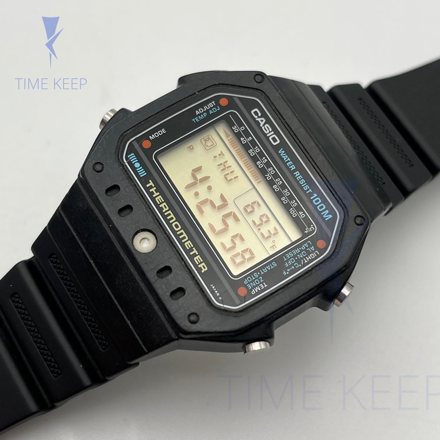 Vintage 1986 Casio TS-1000 Cal. 215 Thermometer Digital Watch