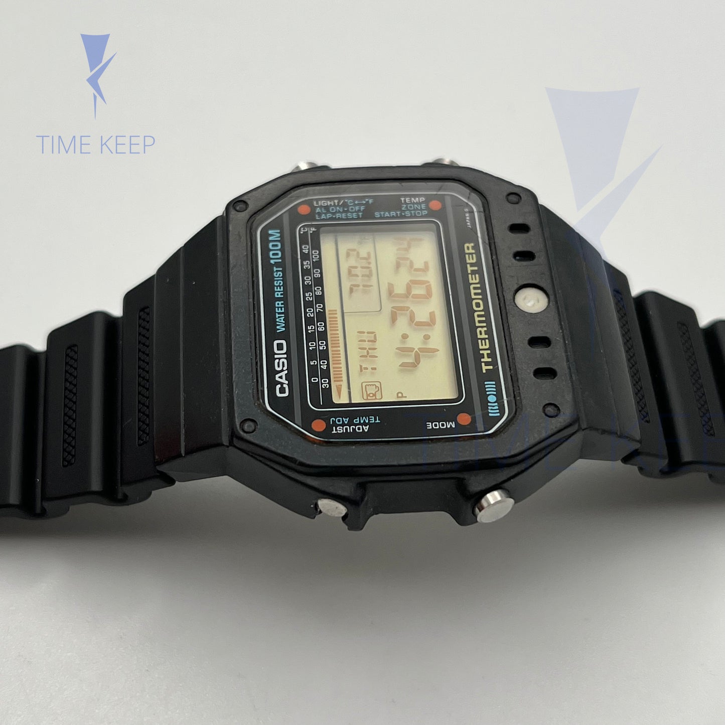 Vintage 1986 Casio TS-1000 Cal. 215 Thermometer Digital Watch