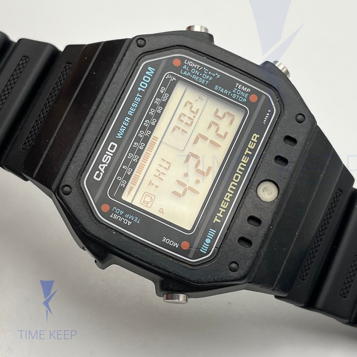 Vintage 1986 Casio TS-1000 Cal. 215 Thermometer Digital Watch